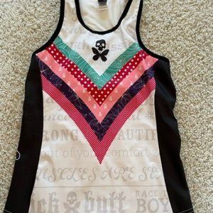 Betty Designs Women's Triathlon Tank, Chevron Print